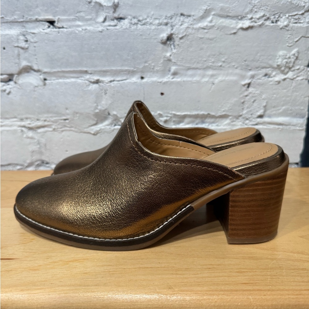 Hush Puppies Women’s Hannah Mules Bronze Gold Metallic - Picture 3 of 7